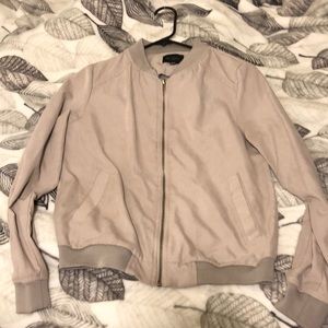 Beige bomber jacket